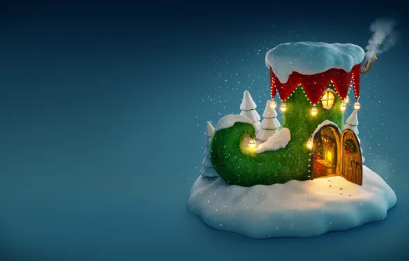 Picture christmas, winter, snow, merry christmas