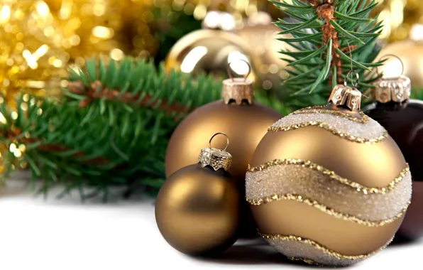 Holiday, balls, toys, new year, spruce, the scenery, happy new year, christmas decoration