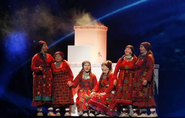 Scene, oven, Russia, Russian, Eurovision, speech, Buranovskie babushki, artist
