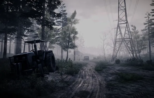 Landscape, the game, tractor, 35MM