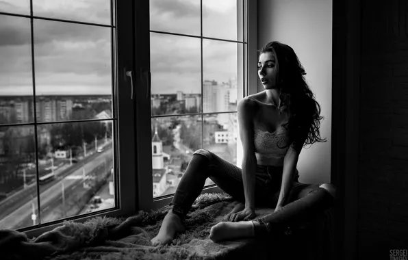 Picture Girl, window, Sergei Timashev, Svetlana Birukova