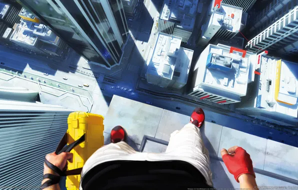 Picture the city, feet, Mirror's Edge