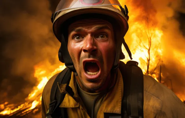Smoke, Fire, Fire, Male, Fire, Digital art, AI art, The Art of Artificial Intelligence