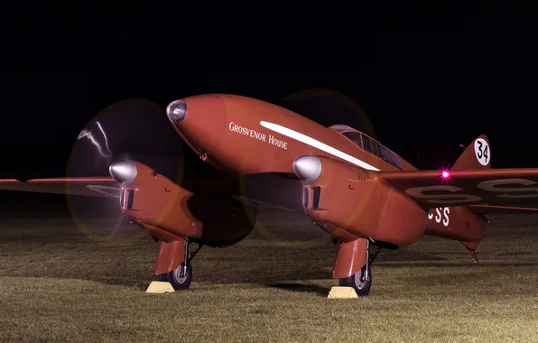 Aviation, night, the plane, the airfield