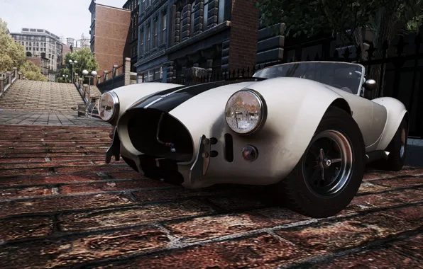 The city, car, view, need for speed most wanted 2012, Shelby Cobra
