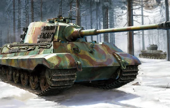 Picture King tiger, Tiger II, Royal tiger, Panzerkampfwagen VI, German heavy tank
