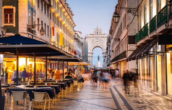 Picture Home, Street, People, Portugal, Lisbon, Portugal, Lisbon, Arch