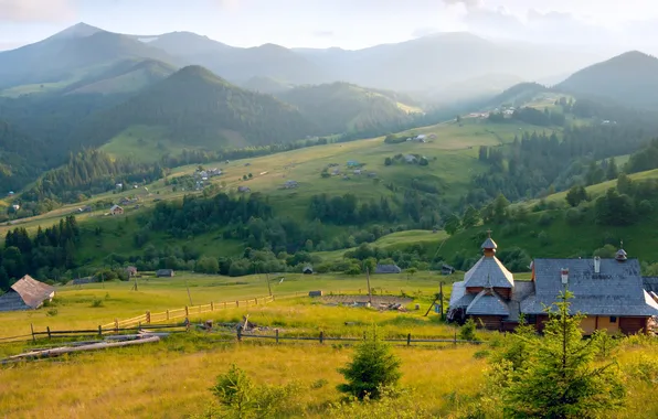 Picture hills, the fence, village