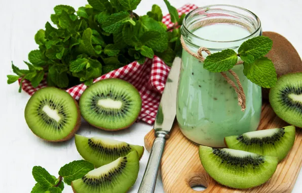 Breakfast, kiwi, cocktail, fruit, smoothies, Olena Rudo