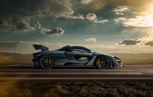 McLaren, supercar, side view, Senna, Novitec, 2020