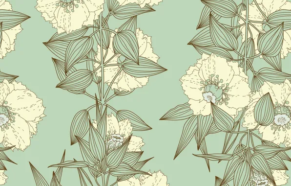 Flowers, texture, vintage