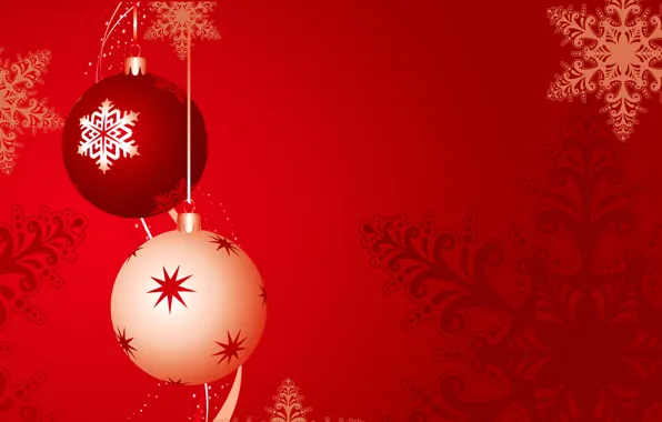 Winter, balls, pattern, vector, New Year, Christmas, snowflake, postcard