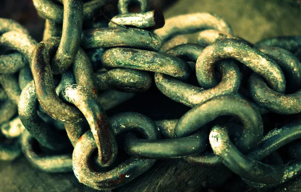 Metal, rust, chain, links