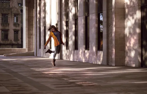 Girl, the city, mood, street