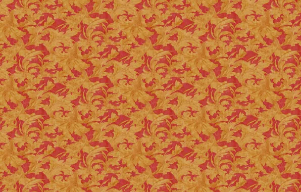 Leaves, red, background, Wallpaper, curls, texture, ornament, vintage