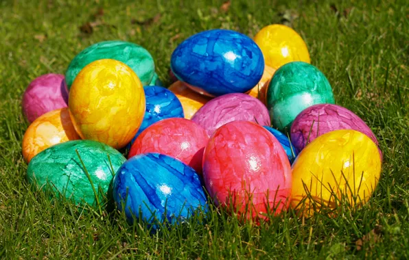 Picture eggs, Easter, colorful