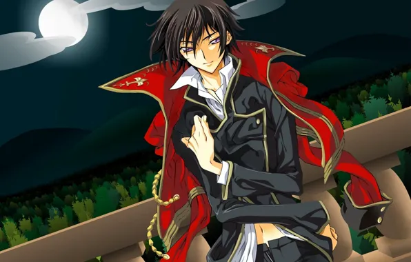 Wallpaper art, guy, Lelouch, Code geass for mobile and desktop