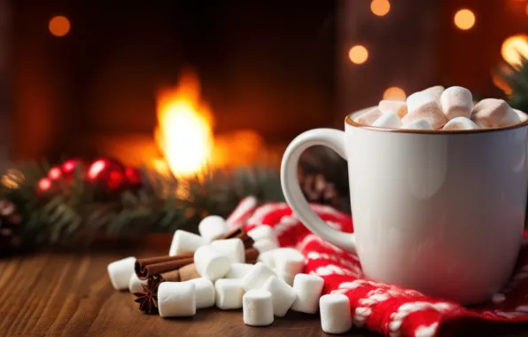 Christmas, candy, mug, Cup, sweets, New year, drink, dessert
