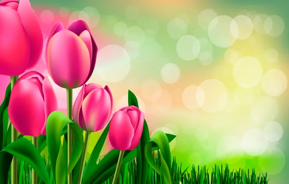 Figure, tulips, buds