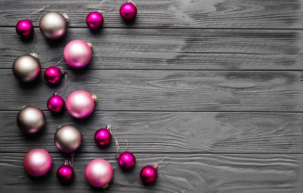 Decoration, balls, new year, Christmas, Christmas, balls, wood, New Year
