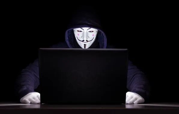 Laptop, Mask, Programmer, Hacker, Anonymous, Anonymous, Hacker, Mask