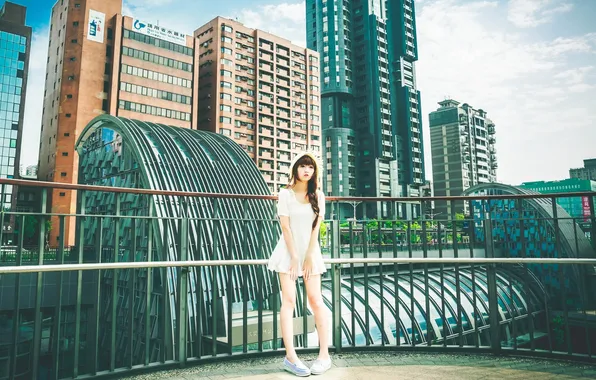 Picture girl, the city, Asian