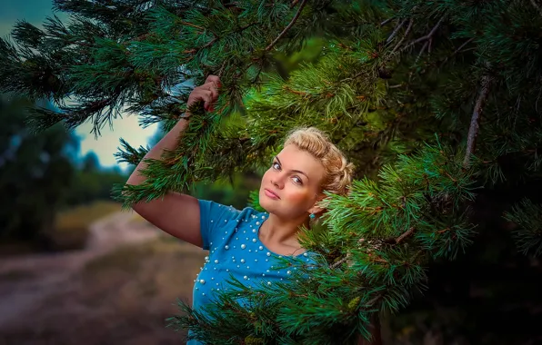 Summer, nature, girls, mood