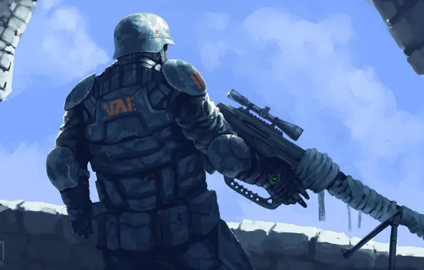 Weapons, soldiers, sniper, den, Sniper nest