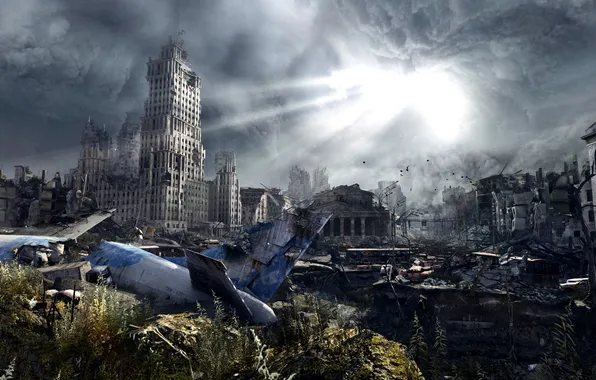 Picture the plane, Moscow, Russia, Metro Last Light, 2034