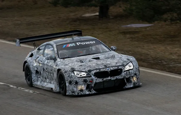 Picture coupe, track, BMW, camouflage, 2019, M6 GT3