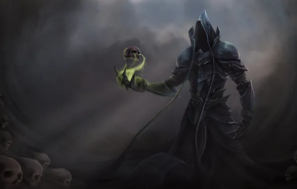 Picture magic, skull, the demon, Diablo 3 Reaper of Souls