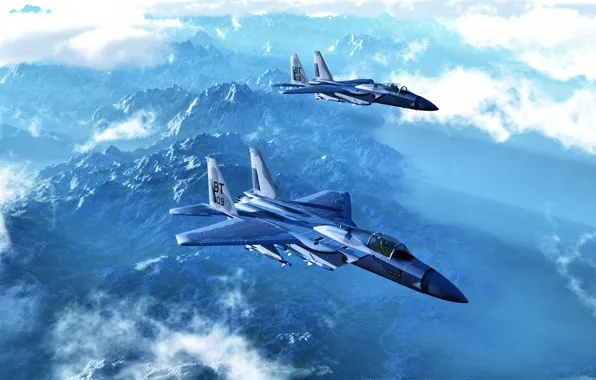 Picture Eagle, model, render, eagle recognition, F-15A