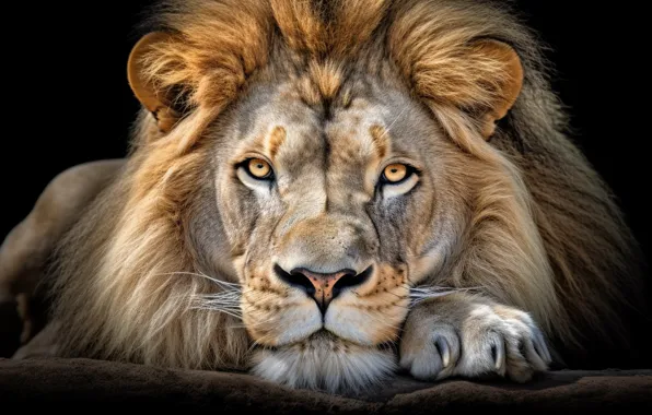 Picture look, face, nature, pose, portrait, Leo, lies, AI art