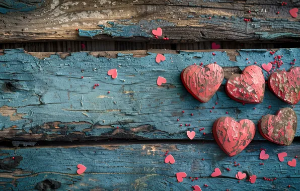 Love, holiday, heart, heart, hearts, heart, Valentine's Day, AI art