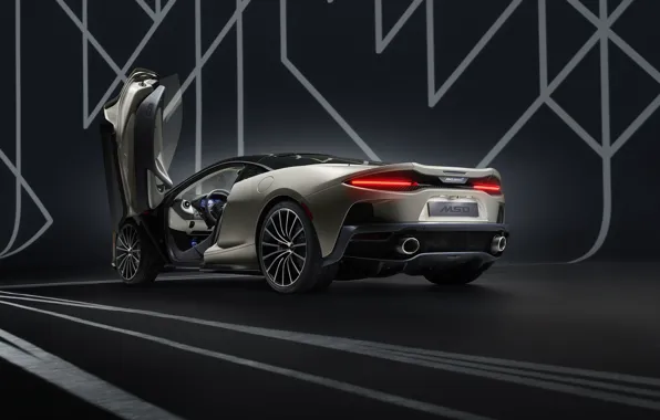 McLaren, supercar, rear view, MSO, 2019, McLaren GT, Defined Flux Silver