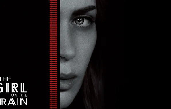 Picture black, eyes, Emily Blunt, background, movie, face, film, actress