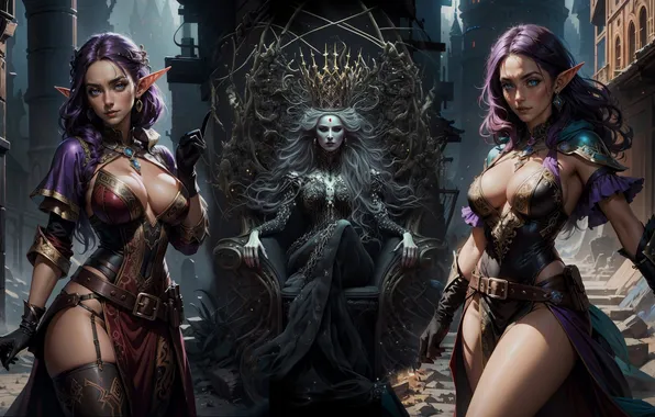Girls, Queen, guards