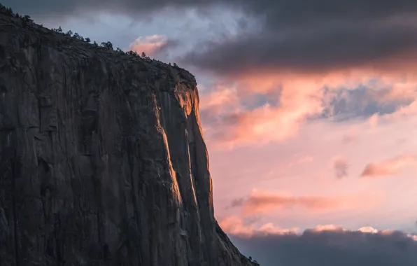 Picture sea, rock, the evening, Mountain, rock, sea, Mountain, evening