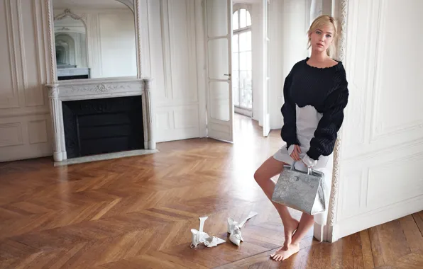 Actress, fireplace, bag, celebrity, Jennifer Lawrence, Jennifer Lawrence