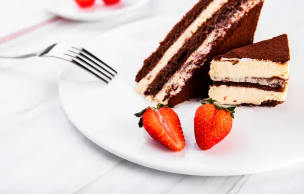 Strawberry, plug, dessert, cake