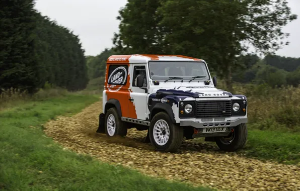 Picture Land Rover, gravel, crushed stone, Defender, 2013, 2014, Challenge, Bowler
