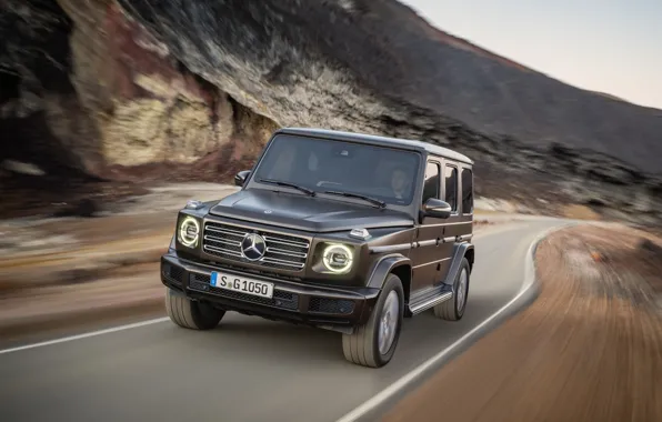 Picture road, movement, Mercedes-Benz, blur, 2018, G-Class