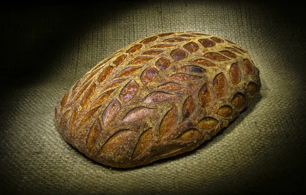 Food, bread, burlap, leaves, roll