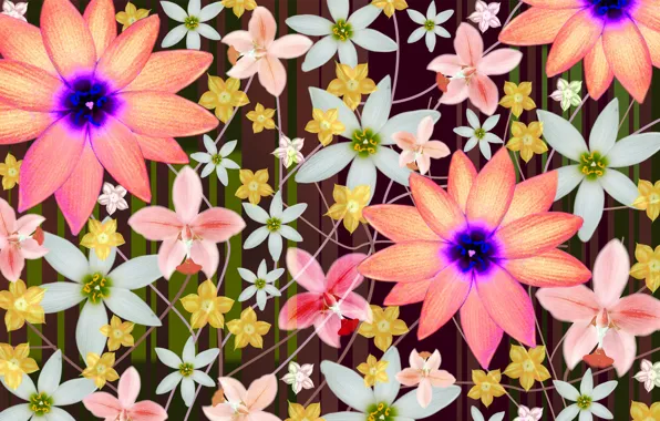 Picture Wallpaper, figure, petals, ornament, the application