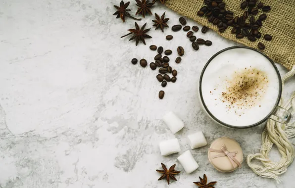 Coffee, cookies, dessert, cup, coffee, macaroon, Anis, anise