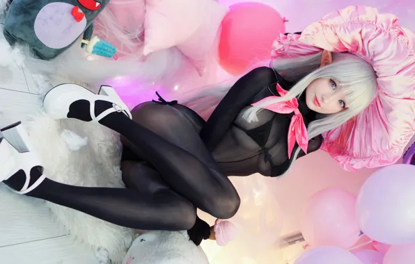 Girl, sexy, lingerie, pantsu, bra, cleavage, panties, long hair