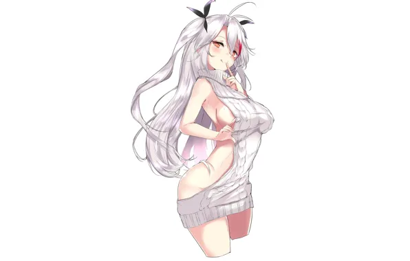 Wallpaper beautiful, anime, silver hair, Azur Lane, mini dress, sexy, dress, attractive