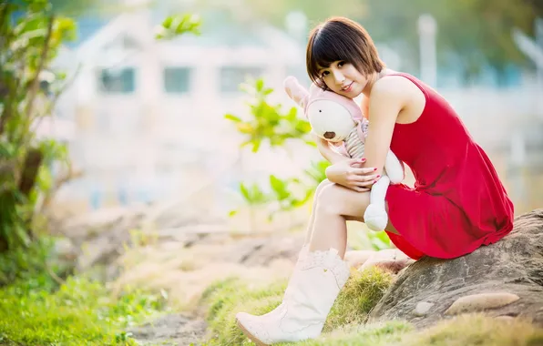 Picture summer, mood, toy, girl