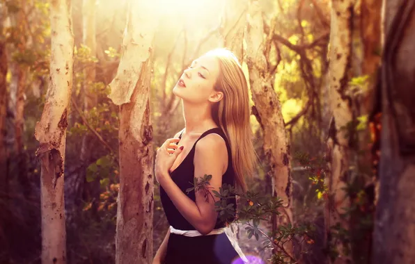 Girl, light, mood, beauty