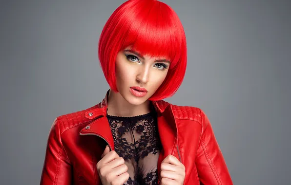 Girl, model, redhead, brunette, cute, makeup, hairstyle